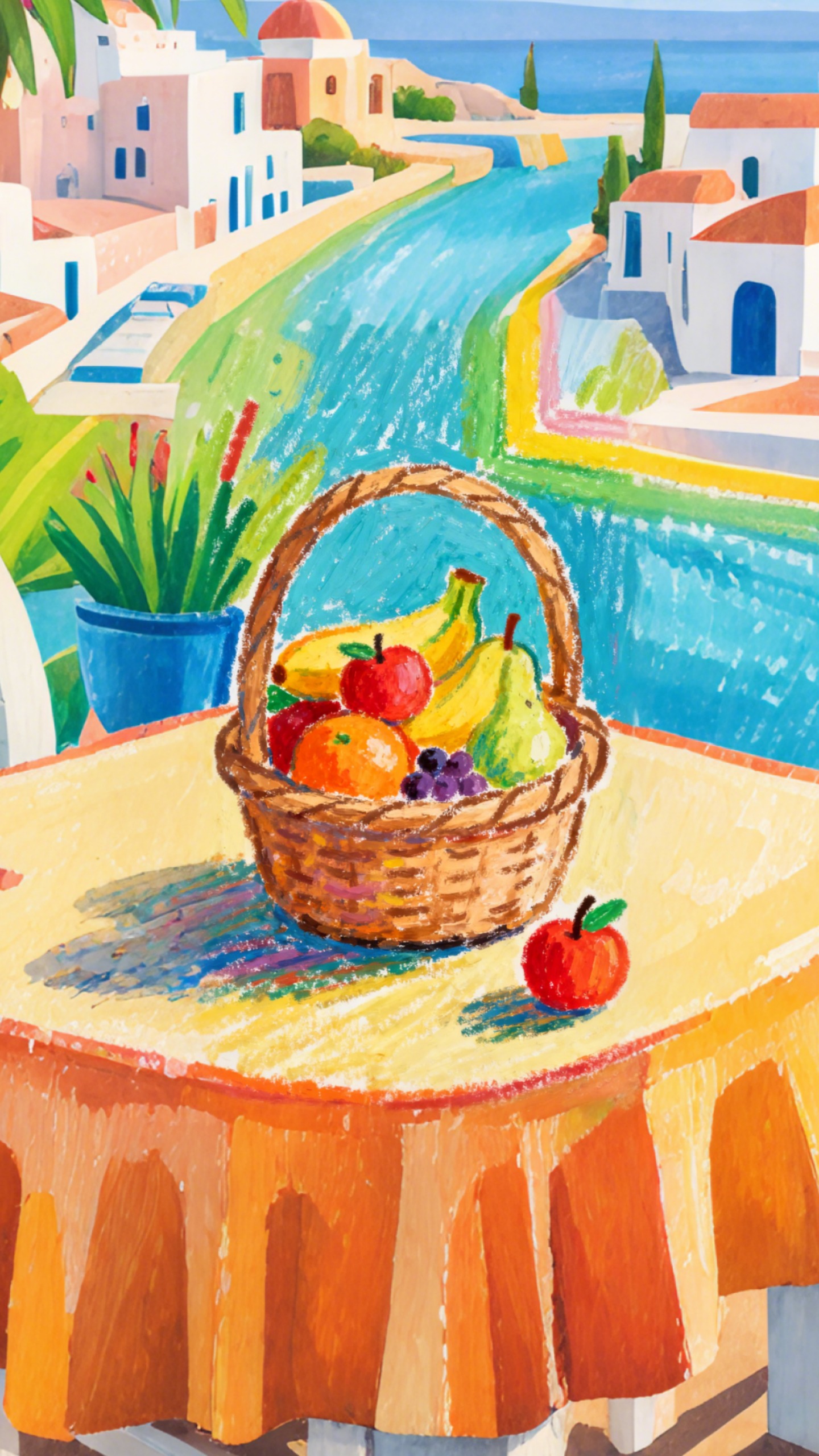 Whimsical Crayon Scenes