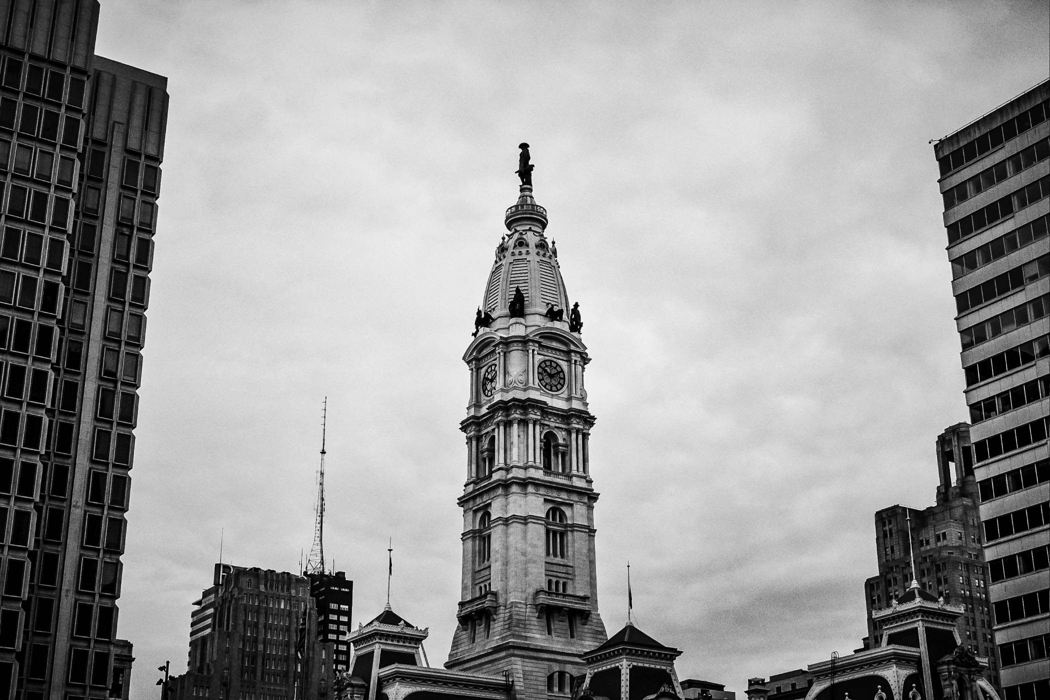 grayscale photo of concrete building